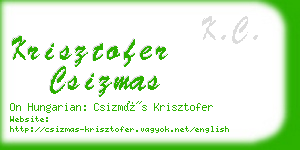 krisztofer csizmas business card